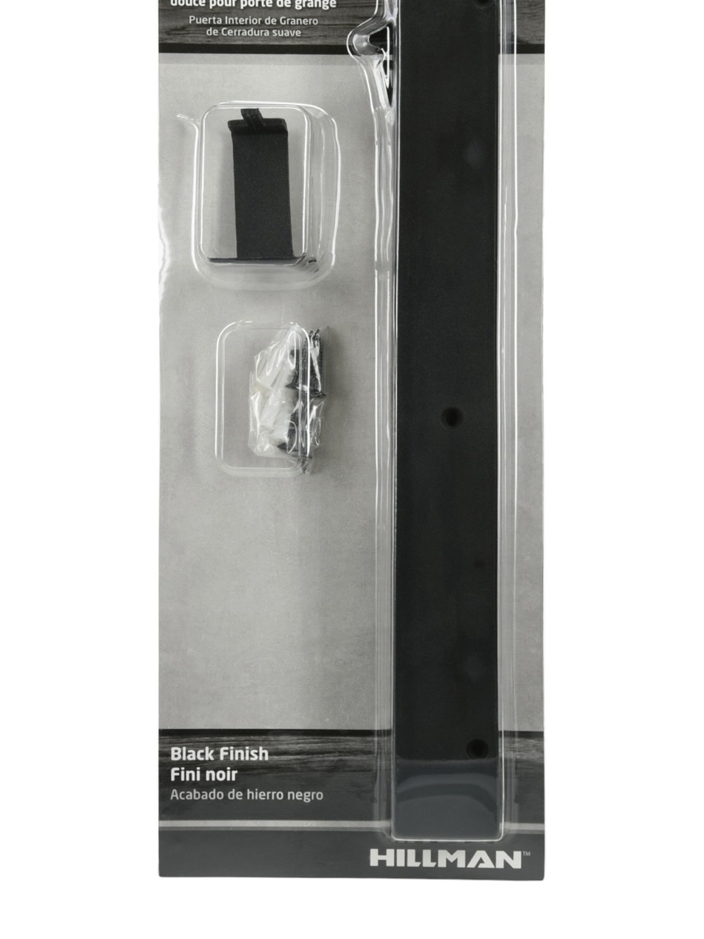 NEW - Hillman Barn Door Soft Close Adapter Black Finish Hardware Kit 854578